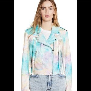 New Women’s (Blank NYC)Go Loco Rainbow Pastel Fringe Jacket!💜